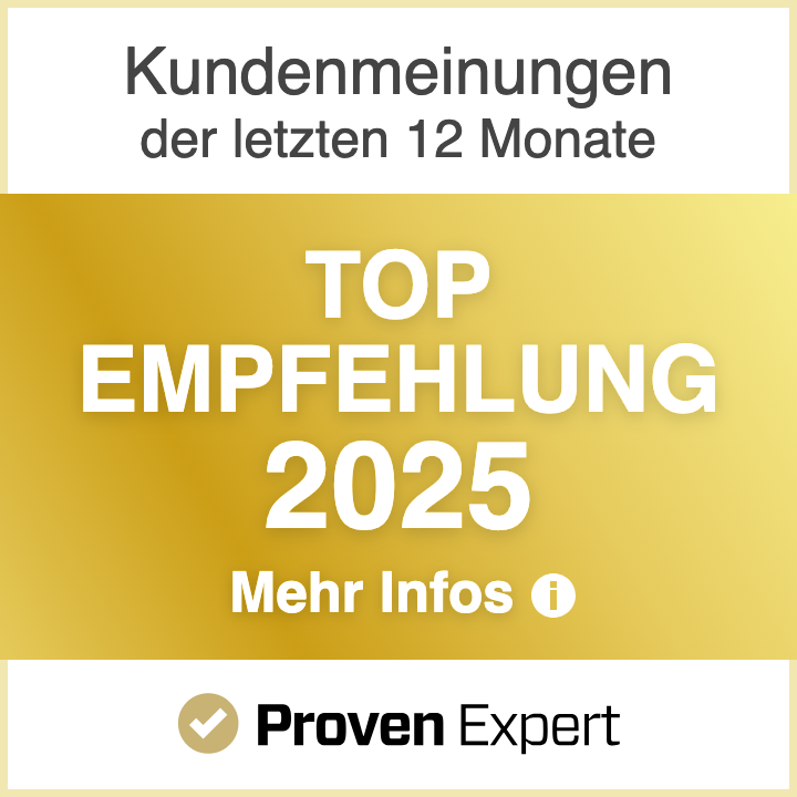 ProvenExpert Top Empfehlungen Siegel 2025 klein